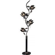 ORE Ore International K-9334KA Flower Floor Lamp, 76 x 13 x 13, Black