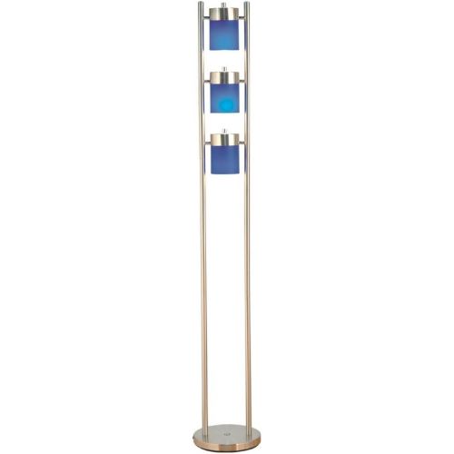  ORE International 3031FB 3-Light Adjustable Floor Lamp, Blue