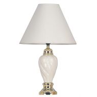 ORE International 6116IV 22-Inch Ceramic Table Lamp, Ivory