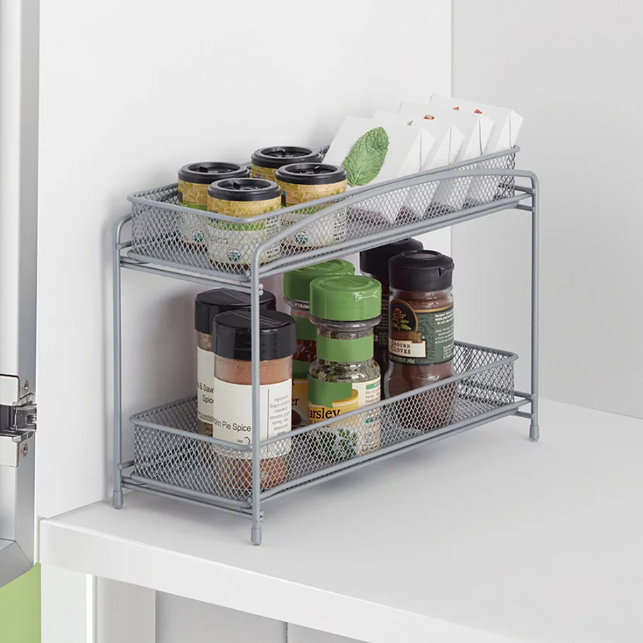  ORG™ 2-Tier Mesh Spice Organizer in Silver