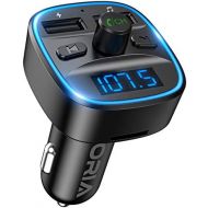 [아마존베스트]-Service-Informationen Oria Bluetooth FM Transmitter, Car Radio Adapter With Microphone and 2 USB Chargers