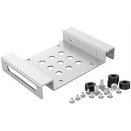 ORICO Aluminum 5.25 Inch to 2.5 or 3.5 Inch Bay Adapter Internal Hard Disk Drive Mounting Kit with Screws and Shock Absorption Rubber Washer- Silver