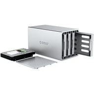 ORICO 3.5 inch 4 Bay USB3.0 RAID Aluminum Alloy External Hard Drive Enclosure, USB 3.0 to SATA III HDD SSD, 4-Bay RAID Storage Support RAID 0/1/JBOD-WS400RU3