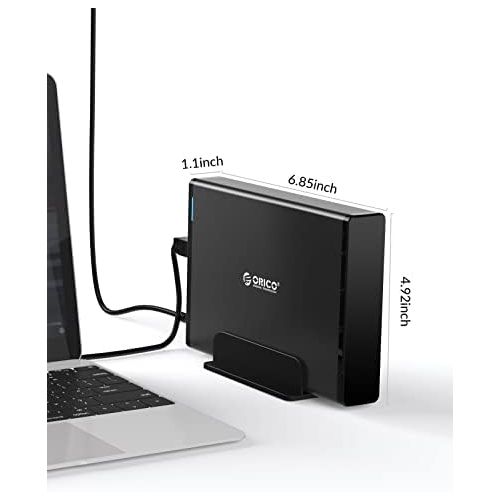  ORICO External Hard Drive Enclosure for 3.5 inch HDD/SSD USB3.0 to SATA Aluminum Hard Drive Docking Station Up to 16 TB with 12V Power Adapter-7688U3