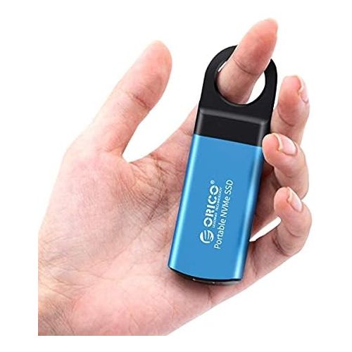  ORICO 1T Mini M.2 NVME Portable SSD External Solid State Drive Hard Drive Up to 940MB/s with 3D NAND/USB 3.1 Gen 2 Type C for Laptop Mac Phones and More (SSD Included)-GV100 Blue