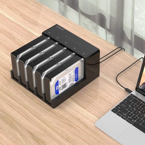  ORICO USB 3.0 to SATA External Hard Drive 5 Bay Docking Station with Duplicator Offline Clone Function for 2.5 or 3.5in HDD, SSD Support 5X 10 TB