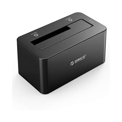  ORICO USB 3.0 to SATA Hard Drive Docking Station Tool Free Supports 8TB for 2.5 or 3.5 Inch HDD SSD with 3.3Ft USB Cable - Black