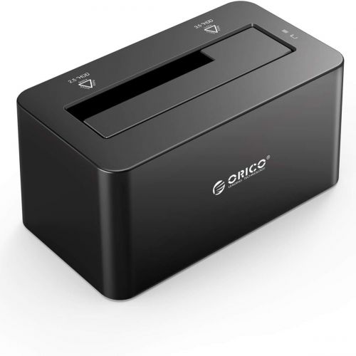  ORICO USB 3.0 to SATA Hard Drive Docking Station Tool Free Supports 8TB for 2.5 or 3.5 Inch HDD SSD with 3.3Ft USB Cable - Black