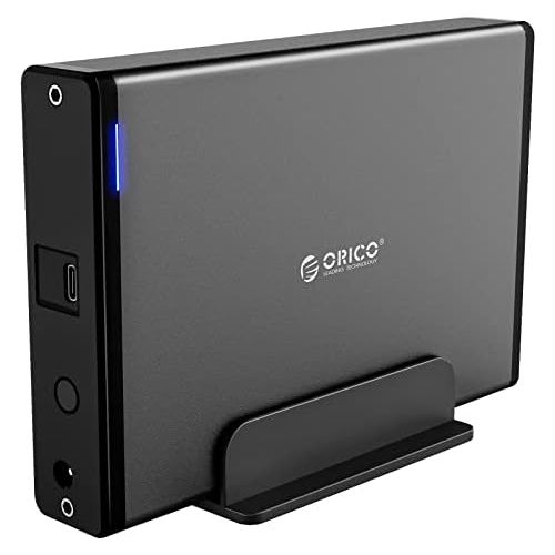  ORICO External Hard Drive Enclosure 3.5inch Type-C to SATA III Hard Drive Dock Case Aluminum for 3.5/2.5inch HDD/SSD 5Gbps Up to 16TB for PS4 Xbox