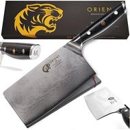 [아마존베스트]ORIENT Damask Chopping Knife 7 - Damascus Knife Made from Japanese AUS-10 Stainless Steel - 67-Ply Professional Kitchen Knife in Gift Packaging with Blade Guard