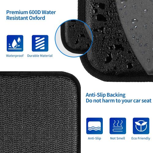  ORIENT FAMULAY Car Seat Protector, 2 Pack Large Car Seat Protectors for Child Baby Car Seat with Organizer Pockets, Thick Padding Waterproof Car Seat Protector, Auto Vehicle Leather Seats Dog Mat