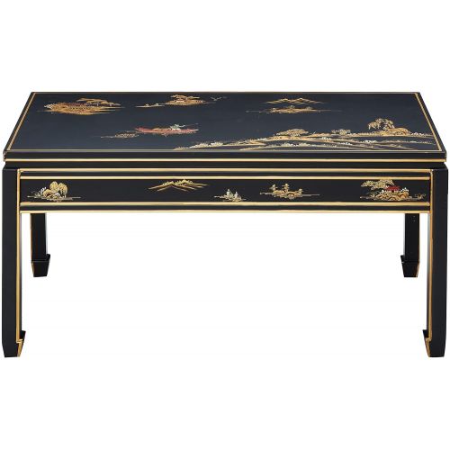  ORIENTAL FURNITURE Oriental Furniture Gold Leaf Coffee Table