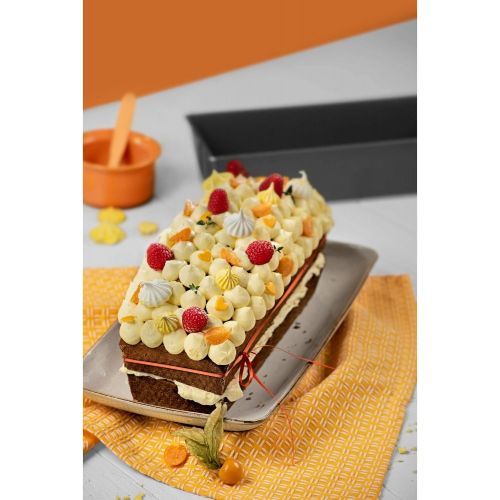  [아마존베스트]Kaiser Gourmet King Cake Tin 25 x 11 cm Square Baking Tin Non-Stick Heat Resistant up to 230°C