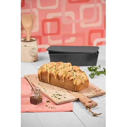  [아마존베스트]Kaiser Inspiration Bread Tin with Lid 32 x 15 x 9 cm Bread Tin for 1000 g Loaf Tin Non-Stick Coating Silicone Lid for Baking and Storage