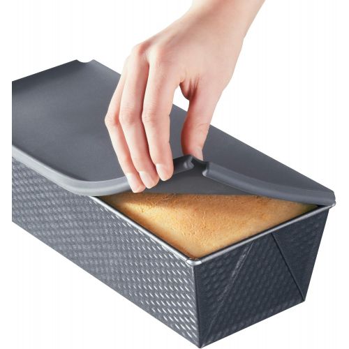  [아마존베스트]Kaiser Inspiration Bread Tin with Lid 32 x 15 x 9 cm Bread Tin for 1000 g Loaf Tin Non-Stick Coating Silicone Lid for Baking and Storage