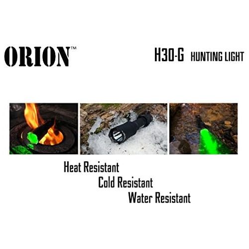  ORION Predator H30 Green 273 Yards Hog Hunting Light Rechargeable Kit, Pressure Switch, 2 Rechargeable Batteries and Charger