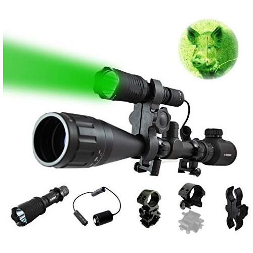  ORION Predator H30 Green 273 Yards Hog Hunting Light Rechargeable Kit, Pressure Switch, 2 Rechargeable Batteries and Charger