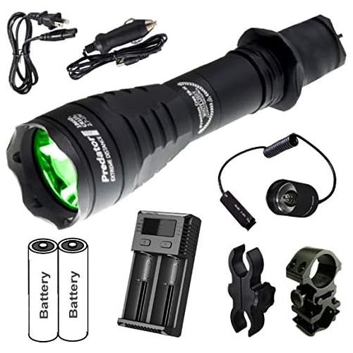  ORION Predator H30 Green 273 Yards Hog Hunting Light Rechargeable Kit, Pressure Switch, 2 Rechargeable Batteries and Charger