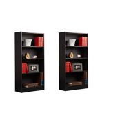ORION Complementing Orion 4-Shelf Bookcases, Set of 2 Your Color Choice Ideal for Your Books And Can Fit Organizer Bins For Added Style (Black and Oak)