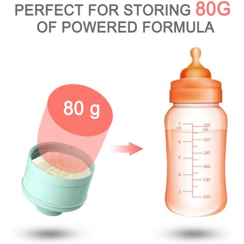  [아마존베스트]ORIY Baby Milk Powder Formula Dispenser,Large Capacity，Non-Spill Twist-Lock Stackable Milk Powder Formula Container and Snack Storage for Travel,Powder Leakage Free,BPA Free,3 Comp