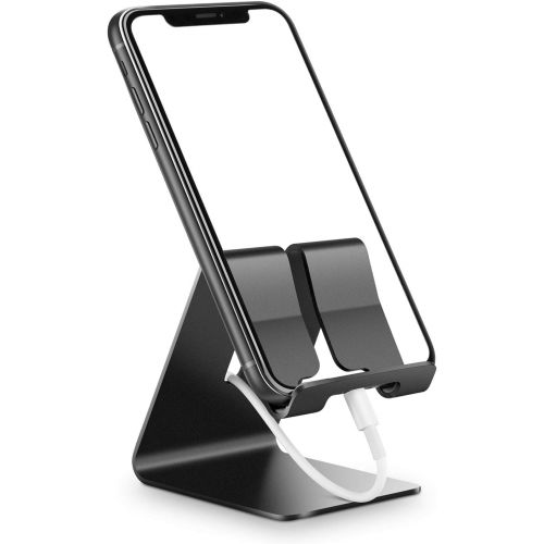  [무료배송]ORIbox Cell Phone Stand, Stand for Office Desk, Aluminum Desktop Solid Desk Stand, Compatible with iPhone 12/11 Pro Max XS Max XR X 8 7 6S Plus SE 2020 12 Mini,Samsung Galaxy