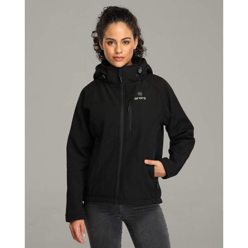  [아마존핫딜][아마존 핫딜] ORORO Womens Slim Fit Heated Jacket with Battery Pack and Detachable Hood