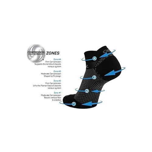  OS1st FS4 Plantar Fasciitis Socks | Quarter Crew | relieves heel & arch pain, swelling, and painful plantar fasciitis