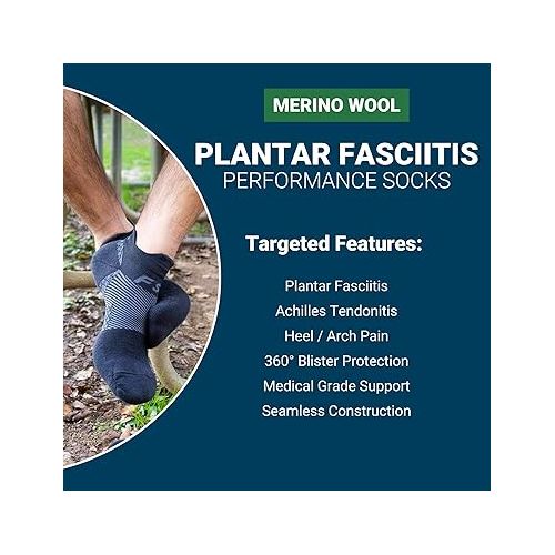  OS1st FS4 Plantar Fasciitis Socks Merino Wool treats and prevents plantar fasciitis, heel and arch pain reduces swelling