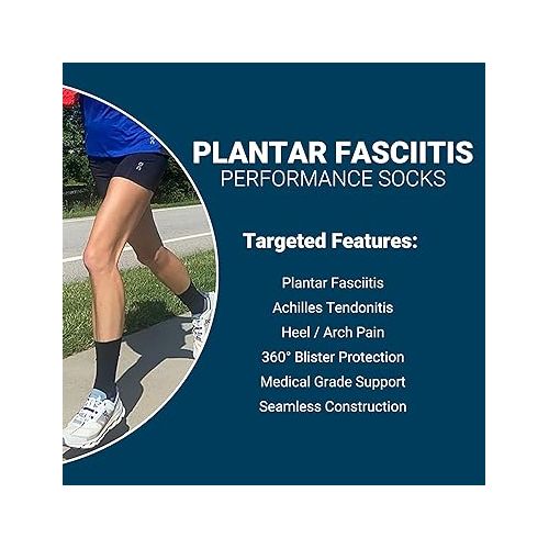  OS1st FS4 Crew length Plantar Fasciitis Socks for relief from heel and arch pain, swelling, and painful plantar fasciitis