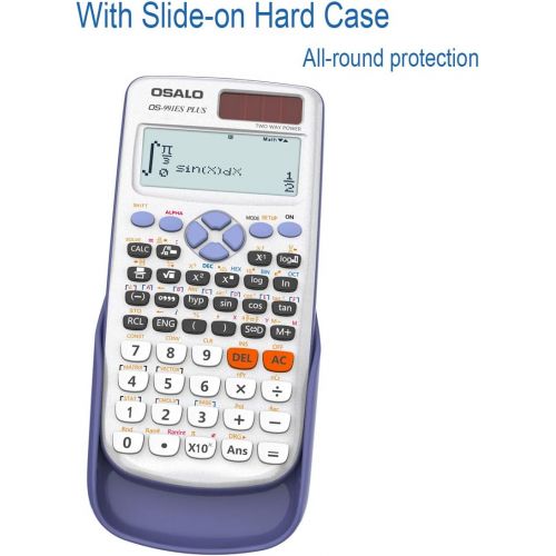  [아마존베스트]OSALO Calculator 417 Function 2 Line 10+2 Digits Written Display Solar Scientific Calculator (OS 991ES Plus)
