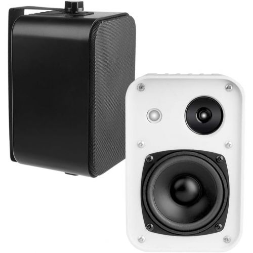  [아마존베스트]OSD Audio 4” 3-Way Outdoor Patio Speaker Pair - Weather Resistant, White - AP450