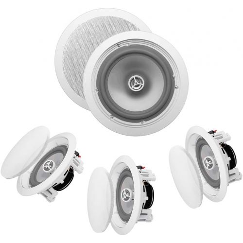  OSD Audio ICE800WRS 8 in-Ceiling/in-Wall 300W Water-Resistant Outdoor Speaker Set of 4 Speakers