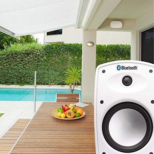  OSD Audio 6.5 Wireless Bluetooth Outdoor Patio Speaker Architectural Stereo Pair Black BTP650 Long Range Bluetooth