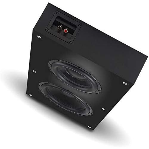  OSD Audio SL800 in-Wall Dual Drive Subwoofer with Sealed Enclosure, 8 Woofers and 10” Radiator, Includes White Paintable Grill, 300W, 8Ω