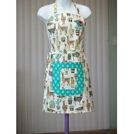 /OSEWnice llama Apron, One Size Fits Most Llama Apron, Alpaca Apron , Unique Llama apron Gift, Llamas and Cactus Apron , Alpaca Gift