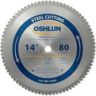 Oshlun SBF-140080 14-Inch 80 Tooth TCG Saw Blade with 1-Inch Arbor for Mild Steel and Ferrous Metals