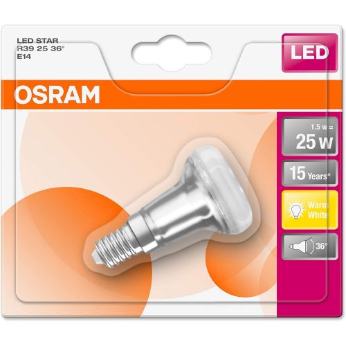  OSRAM Lamps OSRAM LED Star R39, Sockel: E14, Nicht Dimmbar, Warmweiss, Ersetzt eine herkoemmliche 25 Watt Lampe, 36 Grad Abstrahlwinkel