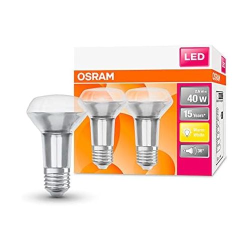  OSRAM Lamps Osram LED Reflector Light Bulb | E14| Warm White | 2700K | 3.3W LED Star R50Reflector Bulb 40W Replacement