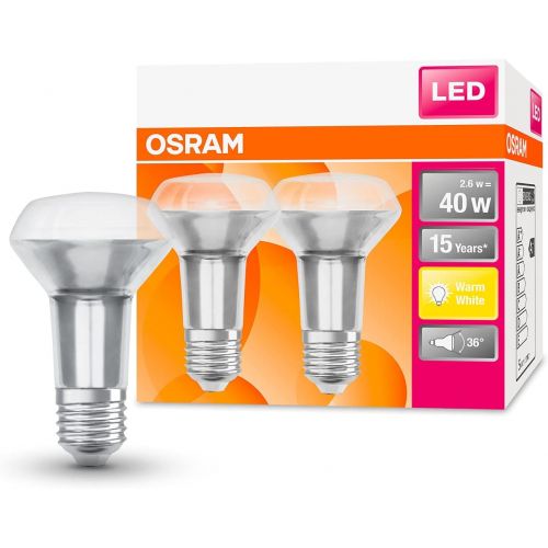  OSRAM Lamps Osram LED Reflector Light Bulb | E14| Warm White | 2700K | 3.3W LED Star R50Reflector Bulb 40W Replacement