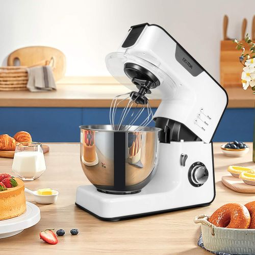  OSTBA Stand Mixer，8+1 Speeds Kitchen Electric Mixer 5.5QT All Metal-Series Mixing Accessories with Dishwasher-Safe Mixing Bowl, Splash Guard, Tilt-Head Portable Dough Mixer 550W, W