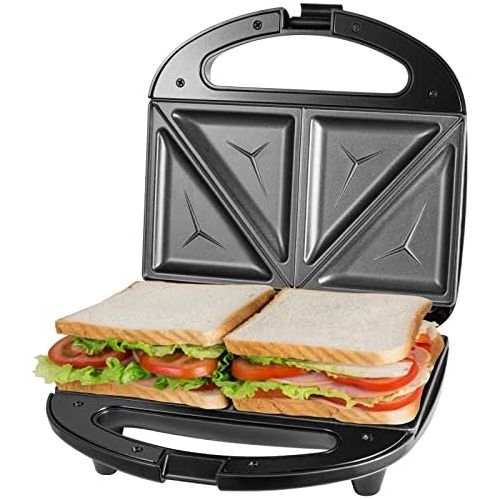  [아마존베스트]OSTBA Sandwich Maker, Toaster and Electric Panini Press with Non-stick plates, LED Indicator Lights, Cool Touch Handle, Black