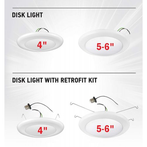  OSTWIN 레트로 핏 키트가 있는 LED 디스크 라이트 5-6 인치