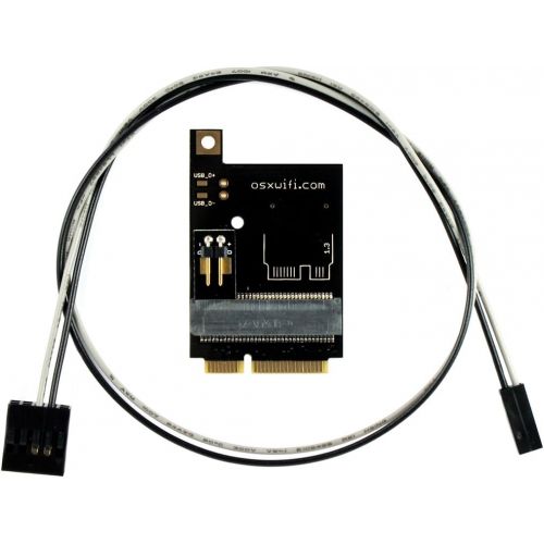  OSXWiFi Broadcom Apple WiFi + Bluetooth 4.0 Card to miniPCIe Adapter for PCHackintosh Laptop with Full size miniPCIe card