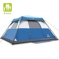 OT QOMOTOP QOMOTOP Tents for Camping, 4-6 Person Instant Tent Equipped with Rainfly and Carry Bag, Water-Proof Pop up Tent with Electric Cord Acess, Light Weight Cabin Style Tent