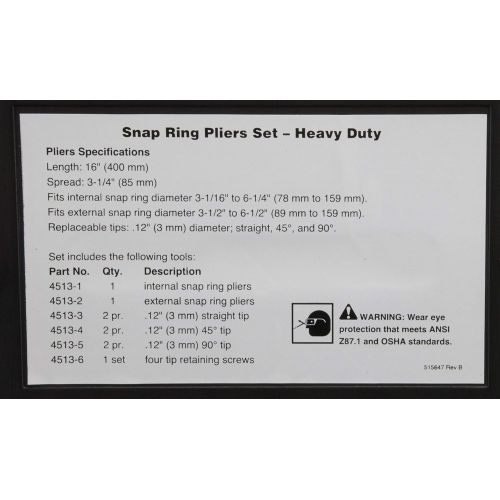  OTC Tools 4513 Stinger 16 Heavy-Duty 2 Piece Snap-Ring Pliers Set