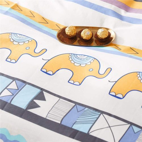  ORoa OROA Cute Kids Students Bedding Set 3 Pieces Reversible Cartoon Fish Pattern Duvet Cover Boys and Girls 100% Cotton Full Size (FullQueen, Dinosaur)