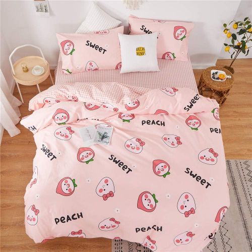  ORoa OROA Cute Kids Students Bedding Set 3 Pieces Reversible Cartoon Fish Pattern Duvet Cover Boys and Girls 100% Cotton Full Size (FullQueen, Dinosaur)