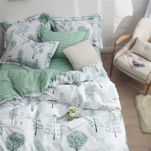  OTOB Cotton 100 Duvet Cover Queen Full Size Cartoon Animal Horse Butterfly Print for Kids Girls Toddler Teen, Soft Cozy Floral Horse Geometric Gingham Plaid Striped Bedding Sets Pi