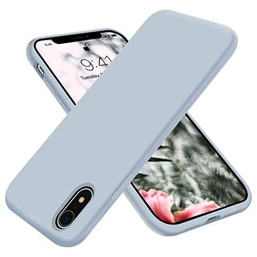  [아마존베스트]OTOFLY Compatible with iPhone XR Case 6.1 inch,[Silky and Soft Touch Series] Premium Soft Liquid Silicone Rubber Full-Body Protective Bumper Case for iPhone XR (Baby Blue)