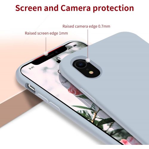  [아마존베스트]OTOFLY Compatible with iPhone XR Case 6.1 inch,[Silky and Soft Touch Series] Premium Soft Liquid Silicone Rubber Full-Body Protective Bumper Case for iPhone XR (Baby Blue)